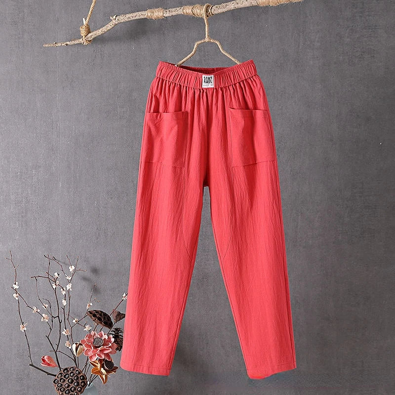 Cordelia | Casual Linen Wide Leg Pants Women