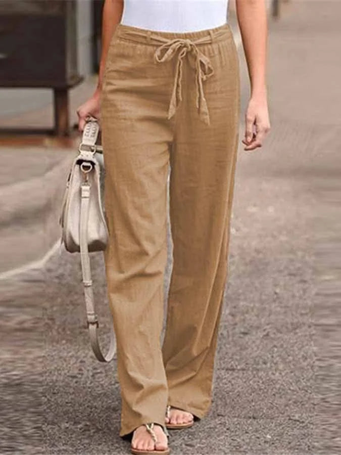 Aurelia | Elegant Linen Wide Leg Pants