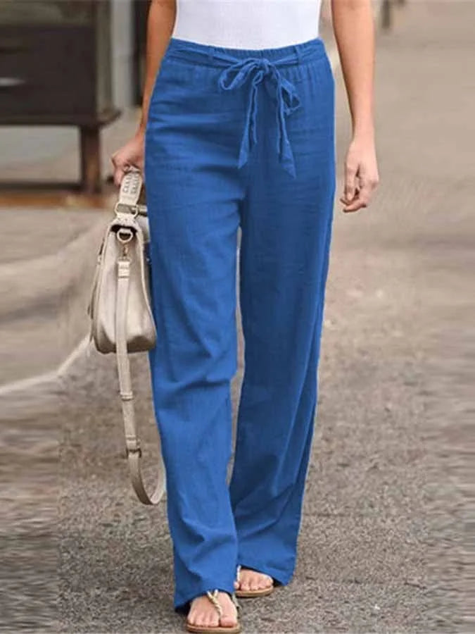 Aurelia | Elegant Linen Wide Leg Pants