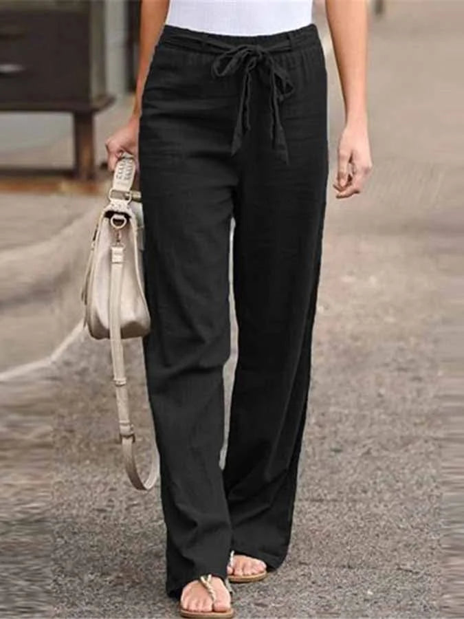 Aurelia | Elegant Linen Wide Leg Pants