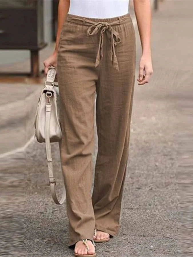 Aurelia | Elegant Linen Wide Leg Pants