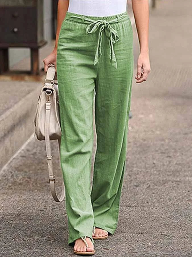 Aurelia | Elegant Linen Wide Leg Pants