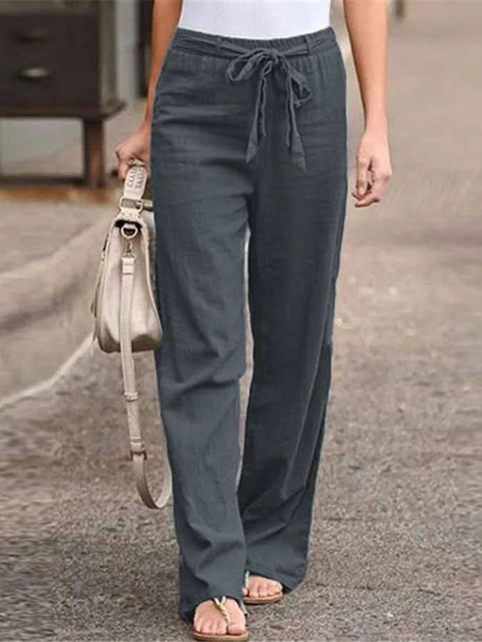 Aurelia | Elegant Linen Wide Leg Pants