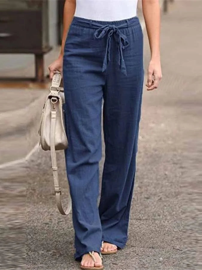 Aurelia | Elegant Linen Wide Leg Pants