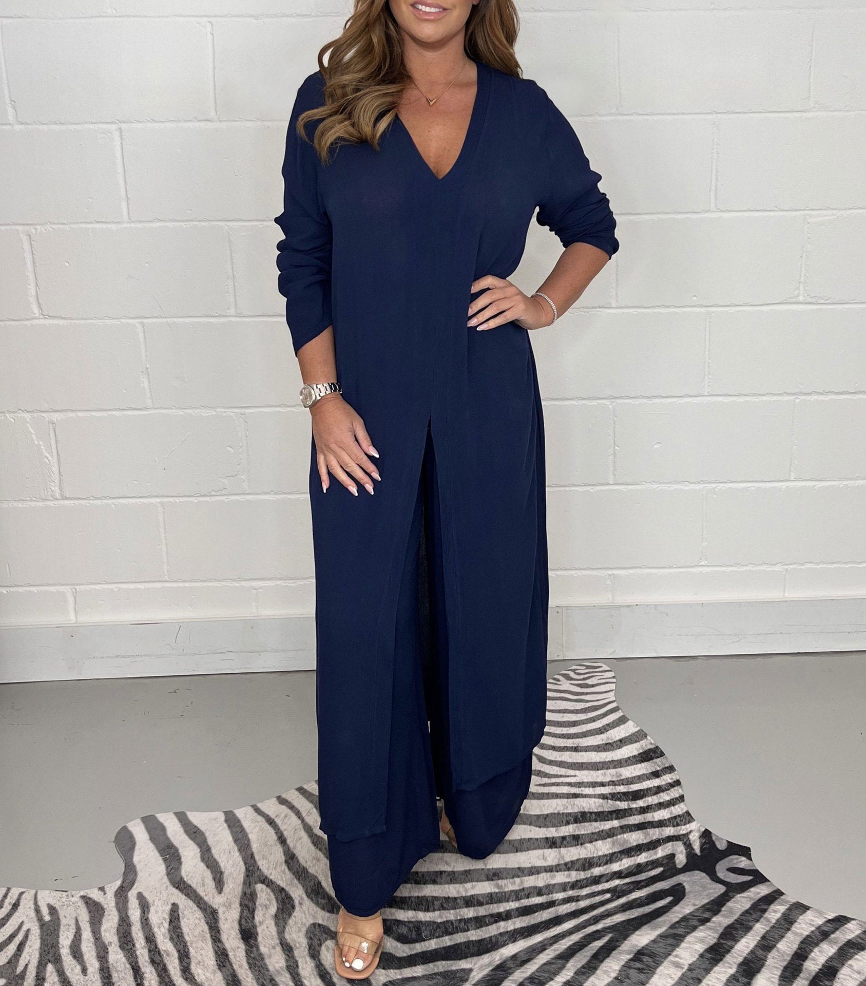 Vivienne | Elegant V-Neck Palazzo Going Out Sets