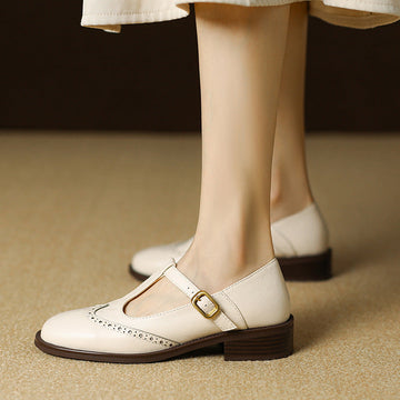 Cordelia | Classic T-Strap Mary Jane Block Heels
