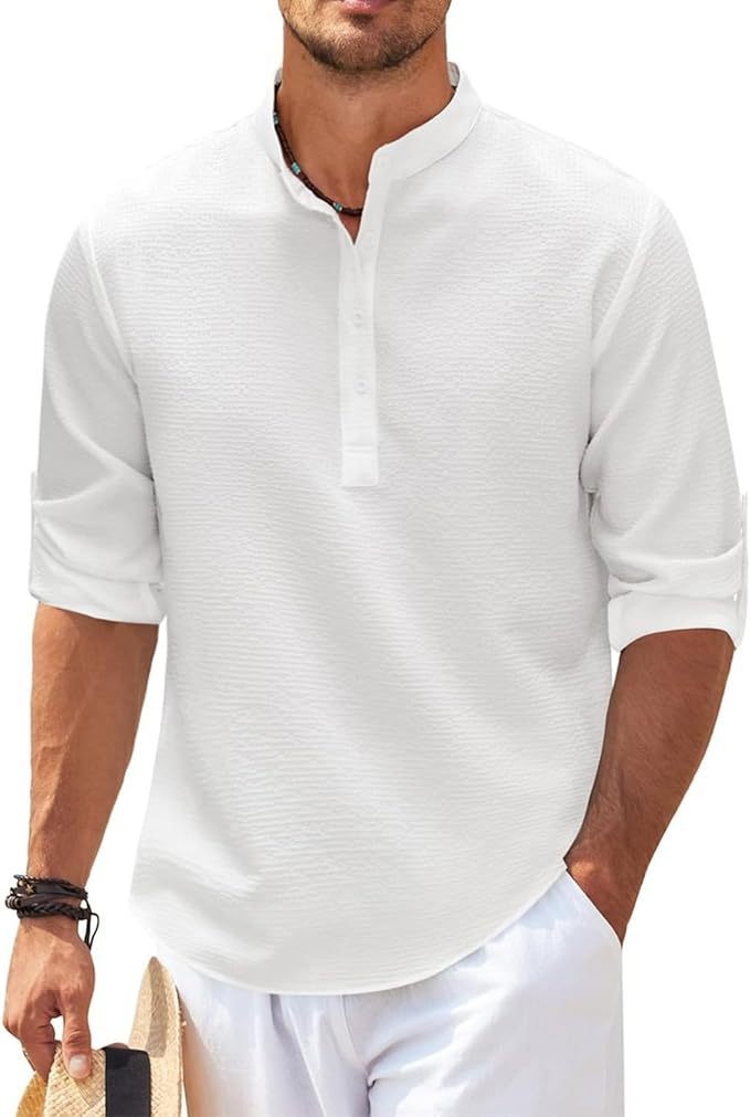 Thaddeus | Men's Classic Waffle Knit Henley Shirt