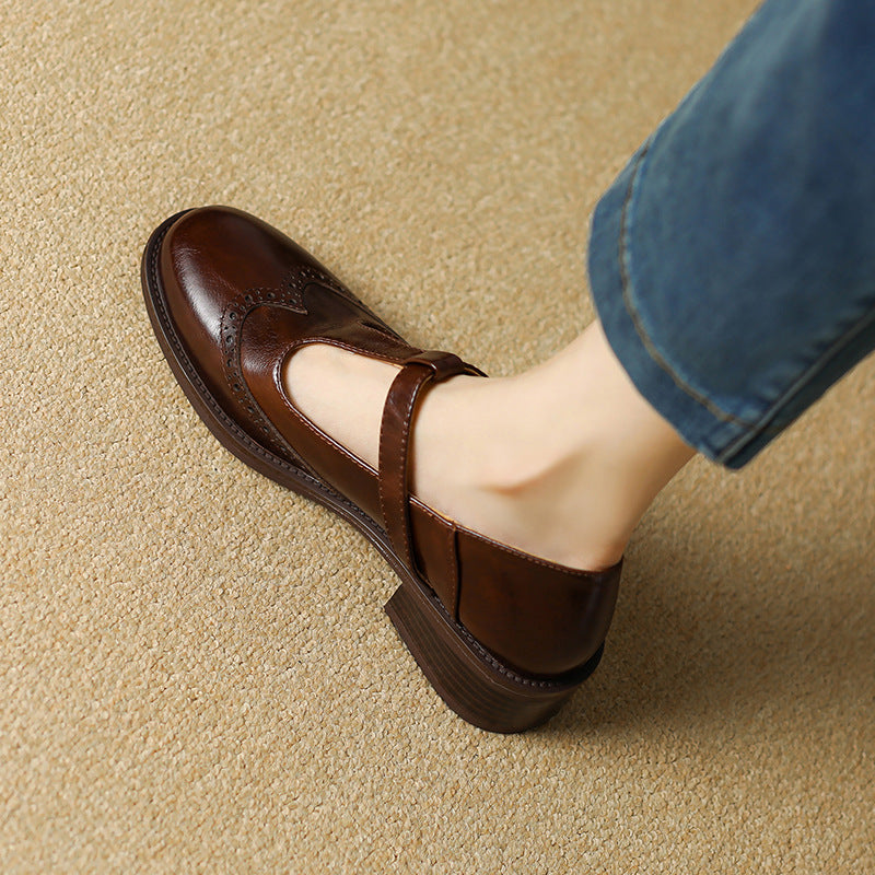 Cordelia | Classic T-Strap Mary Jane Block Heels