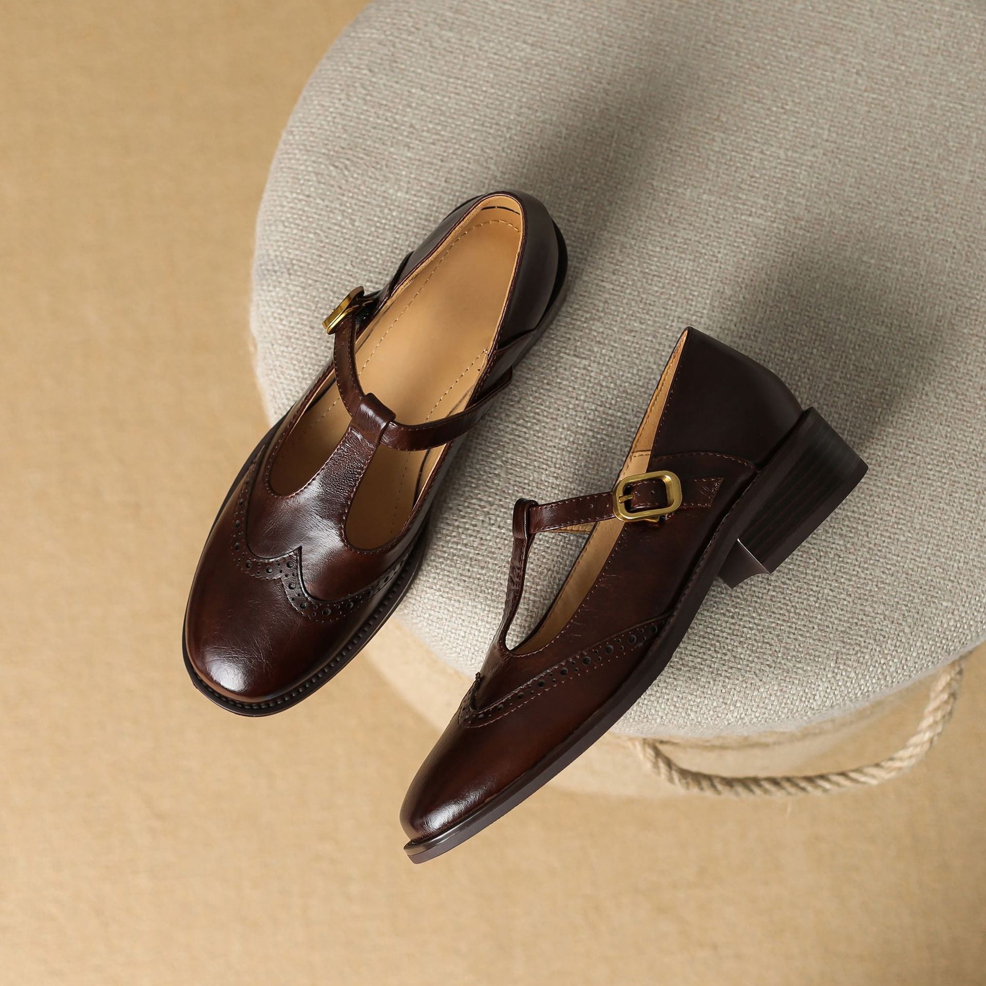 Cordelia | Classic T-Strap Mary Jane Block Heels