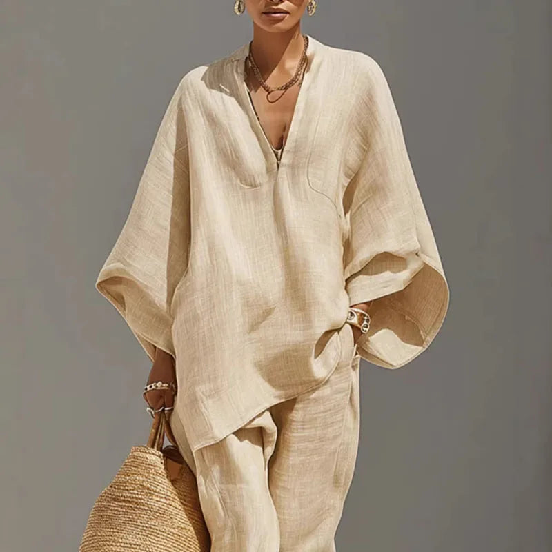 Cordelia | Elegant Ovesized Top And Balloon Trouser Set