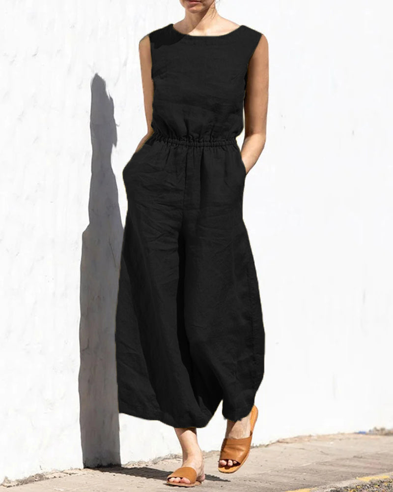 Tempest | Casual Linen Wide Leg Jumpsuit