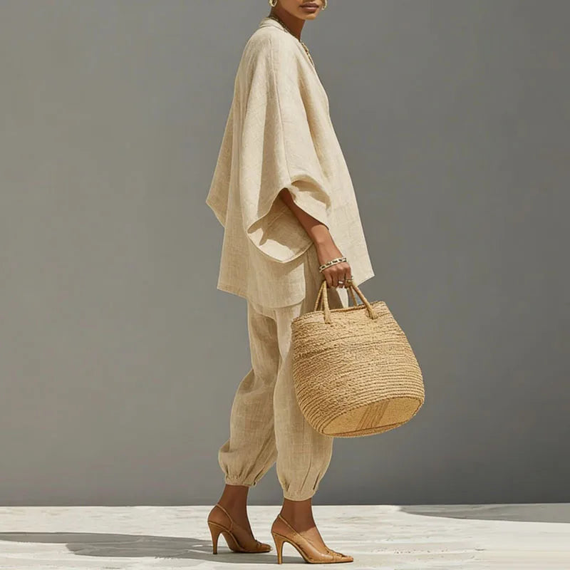 Cordelia | Elegant Ovesized Top And Balloon Trouser Set