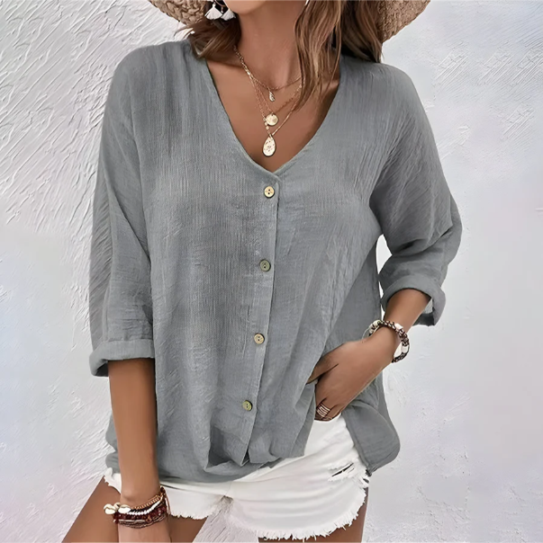 Ameliana | Casual Relaxed Button Up Blouse