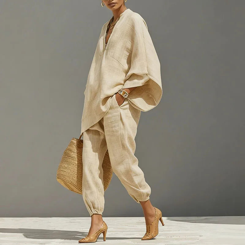 Cordelia | Elegant Ovesized Top And Balloon Trouser Set