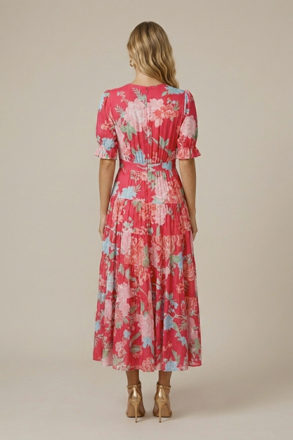 Seraphine | Romantic Floral Pleated Maxi Dress