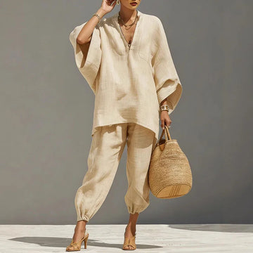 Cordelia | Elegant Ovesized Top And Balloon Trouser Set