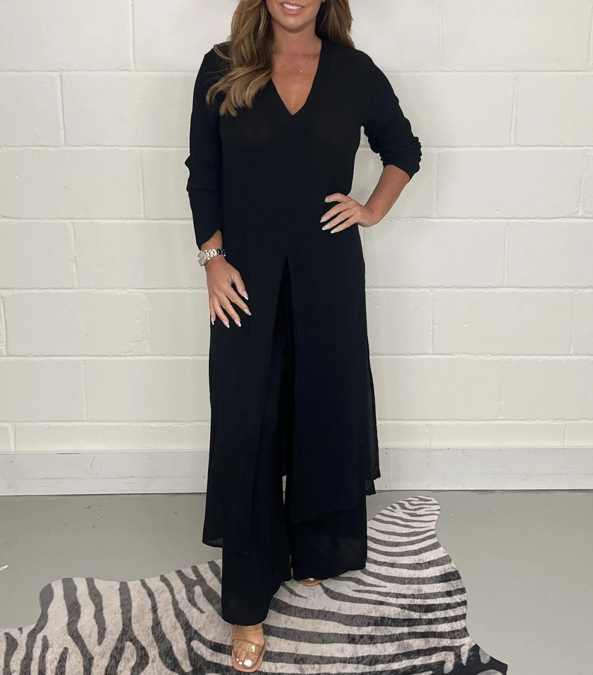 Vivienne | Elegant V-Neck Palazzo Going Out Sets