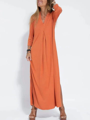 Isabelle | Elegant V-Neck Maxi Dress