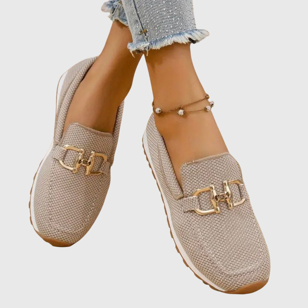 Delphine | Casual Chain Detail Penny Loafers