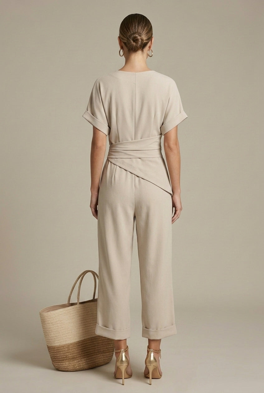 Aurelie | Elegant Wrap-Front Two Piece Set