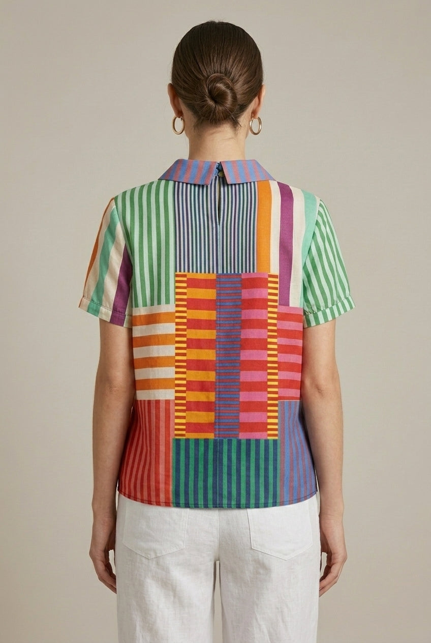 Mirabelle | Casual Printed Lapel T-Shirt