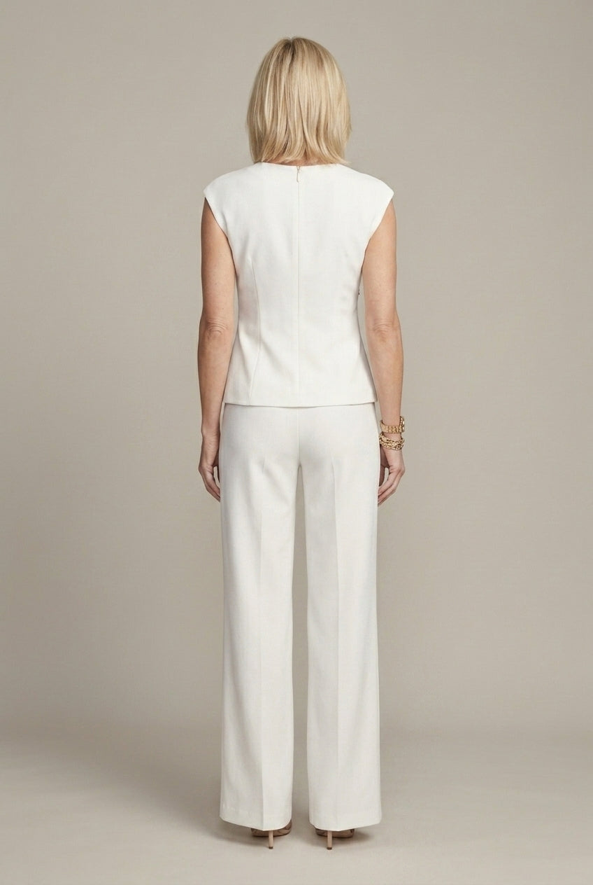 Evangeline | Elegant Wrap Wide Leg Pants Set
