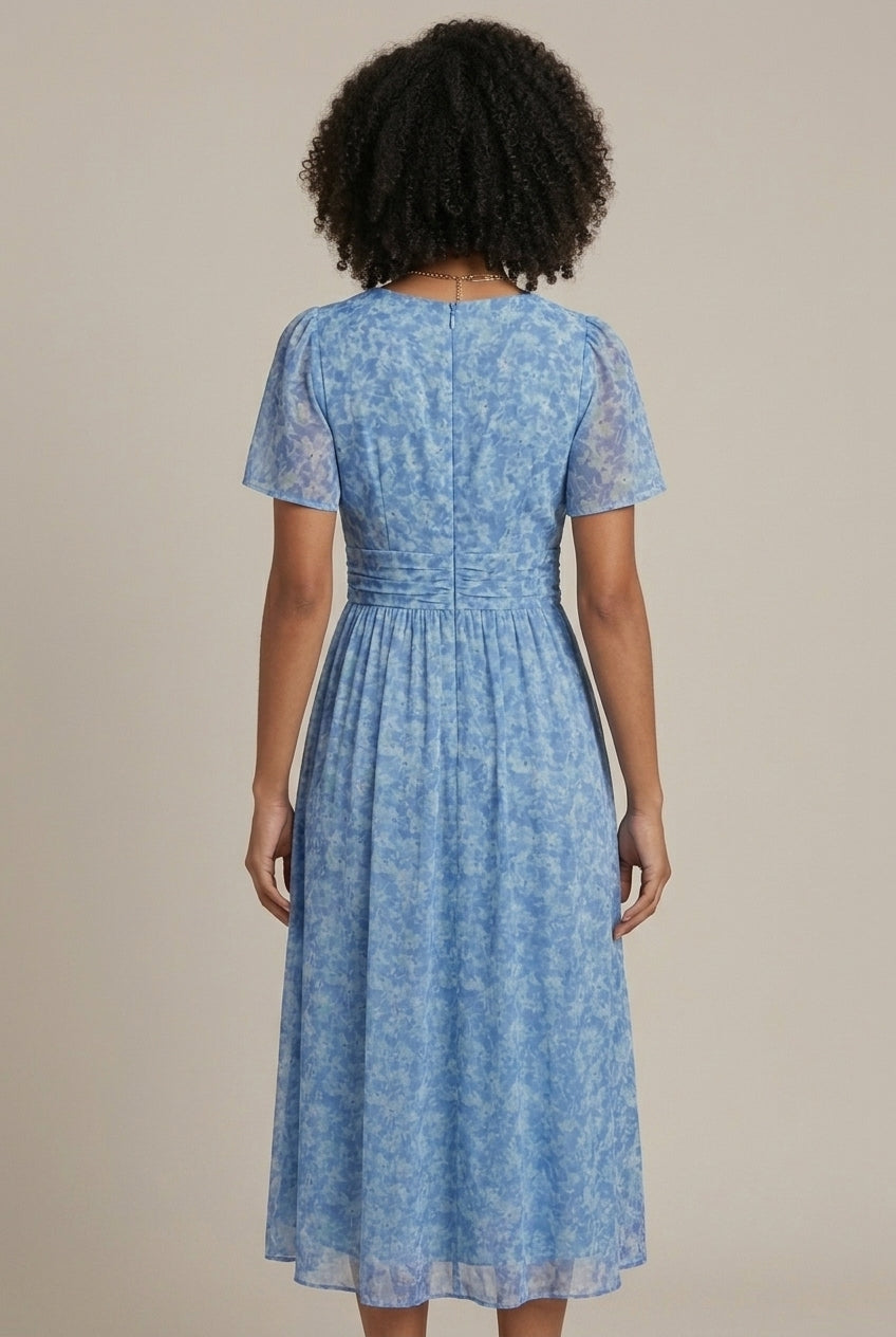 Ophelia | Romantic Floral Wrap Midi Dress
