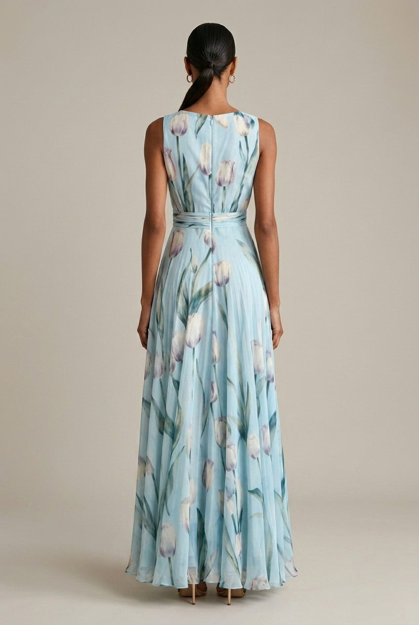 Ophelia | Floral V-Neck Maxi Dress