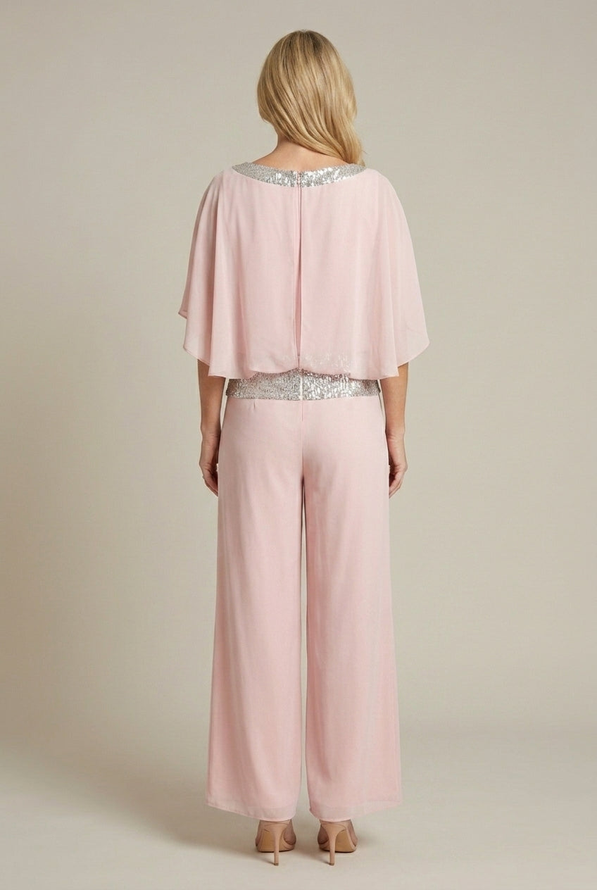Evangeline | Elegant Sequin Top Palazzo Pants Set