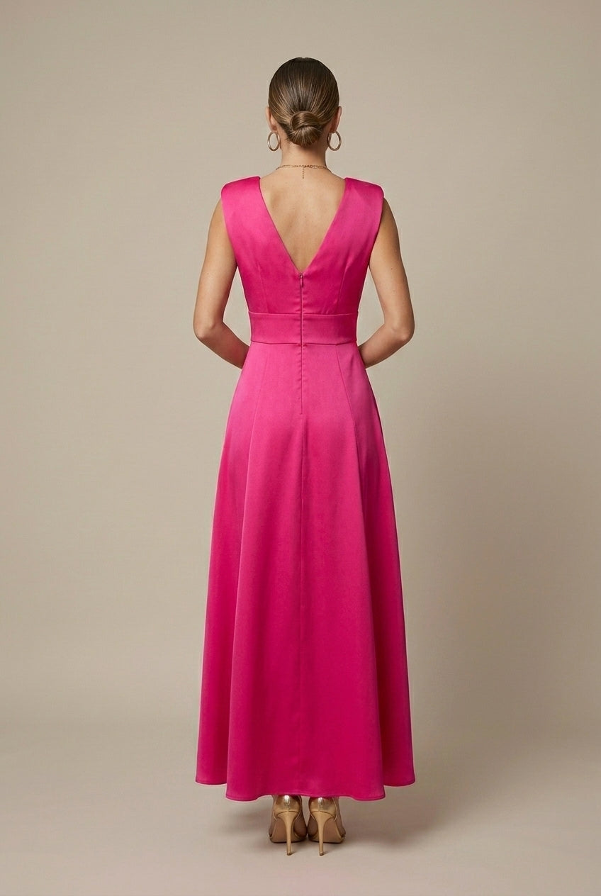 Delphine | Elegant Sleeveless V-Neck Maxi Dress