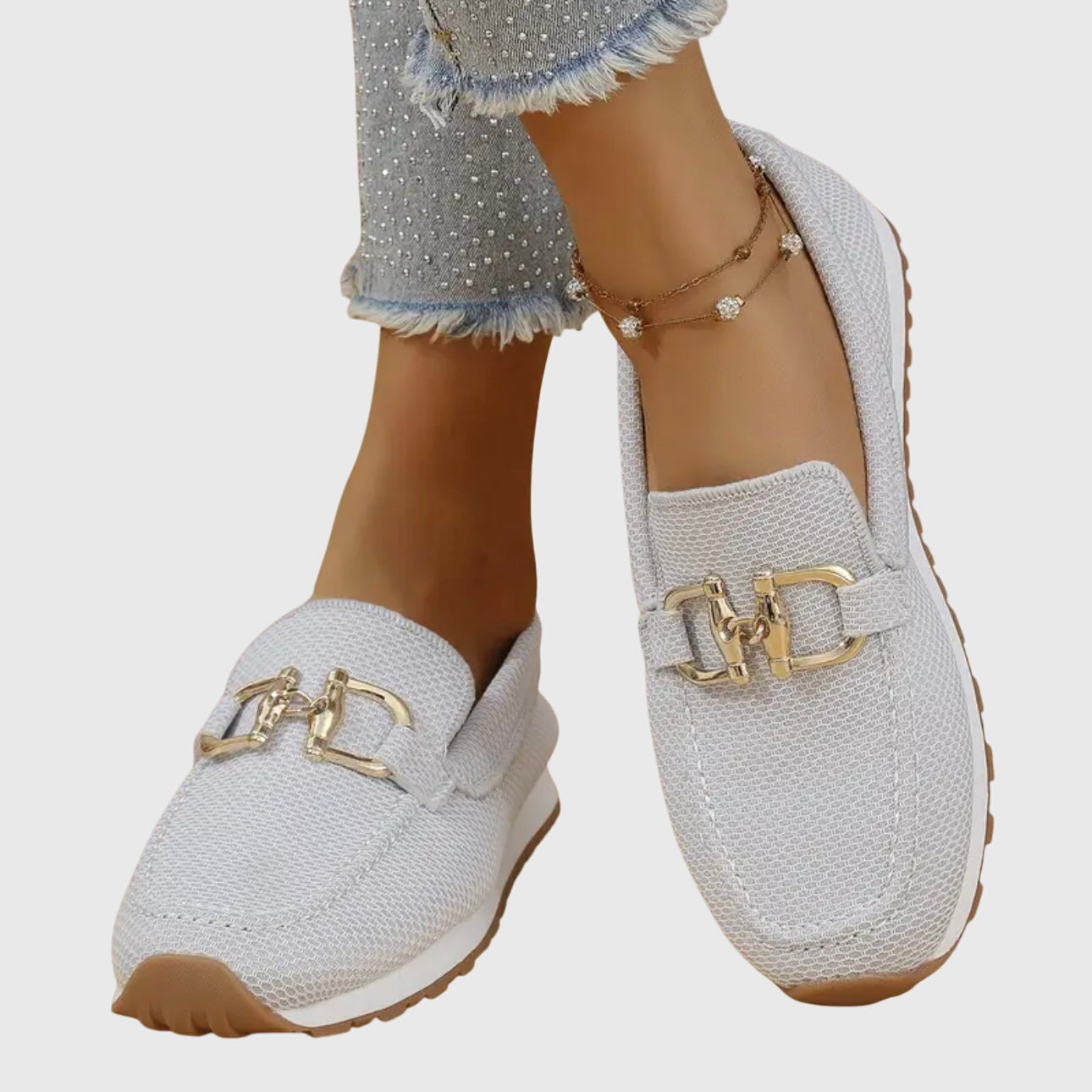 Delphine | Casual Chain Detail Penny Loafers