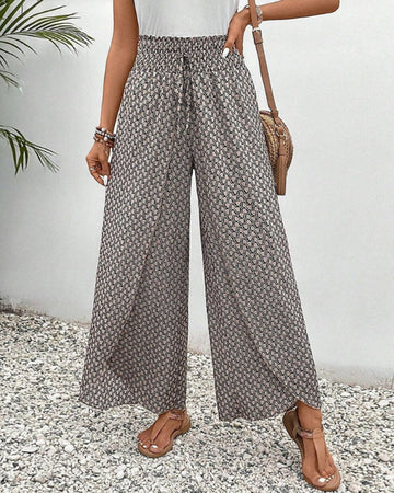 Evangeline | Elegant Geometric Print Palazzo Pants