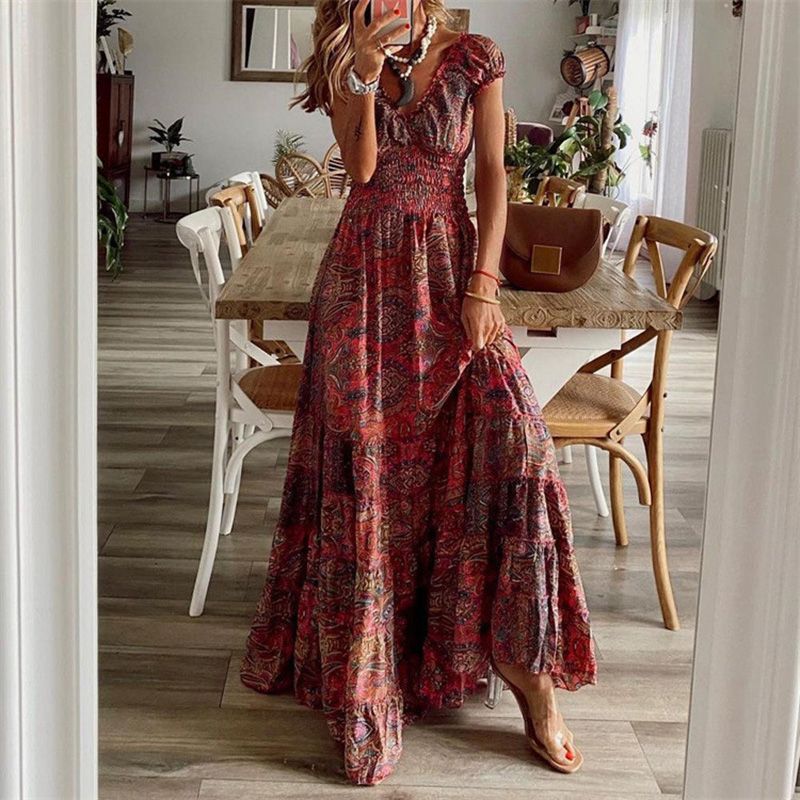 Seraphelle | Romantic Boho Maxi Tassel-Trim Dress