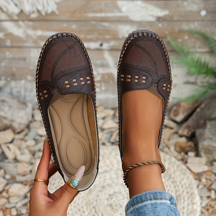 Ophelia | Elegant Perforated Penny Loafers