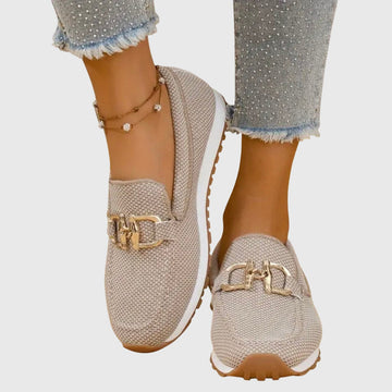 Delphine | Casual Chain Detail Penny Loafers