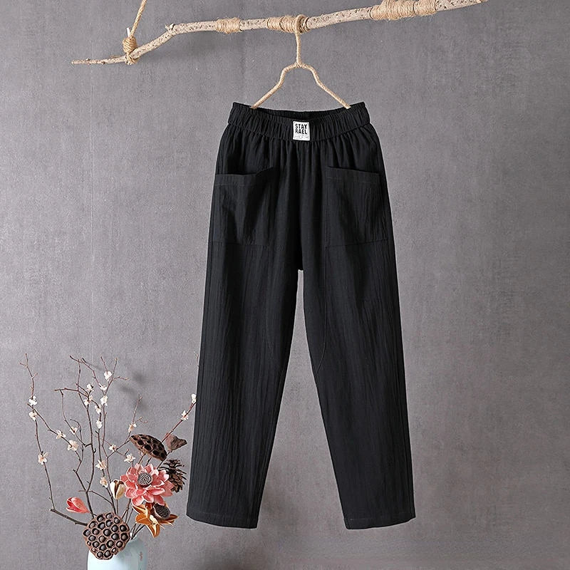 Cordelia | Casual Linen Wide Leg Pants Women