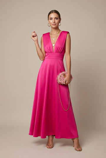 Delphine | Elegant Sleeveless V-Neck Maxi Dress