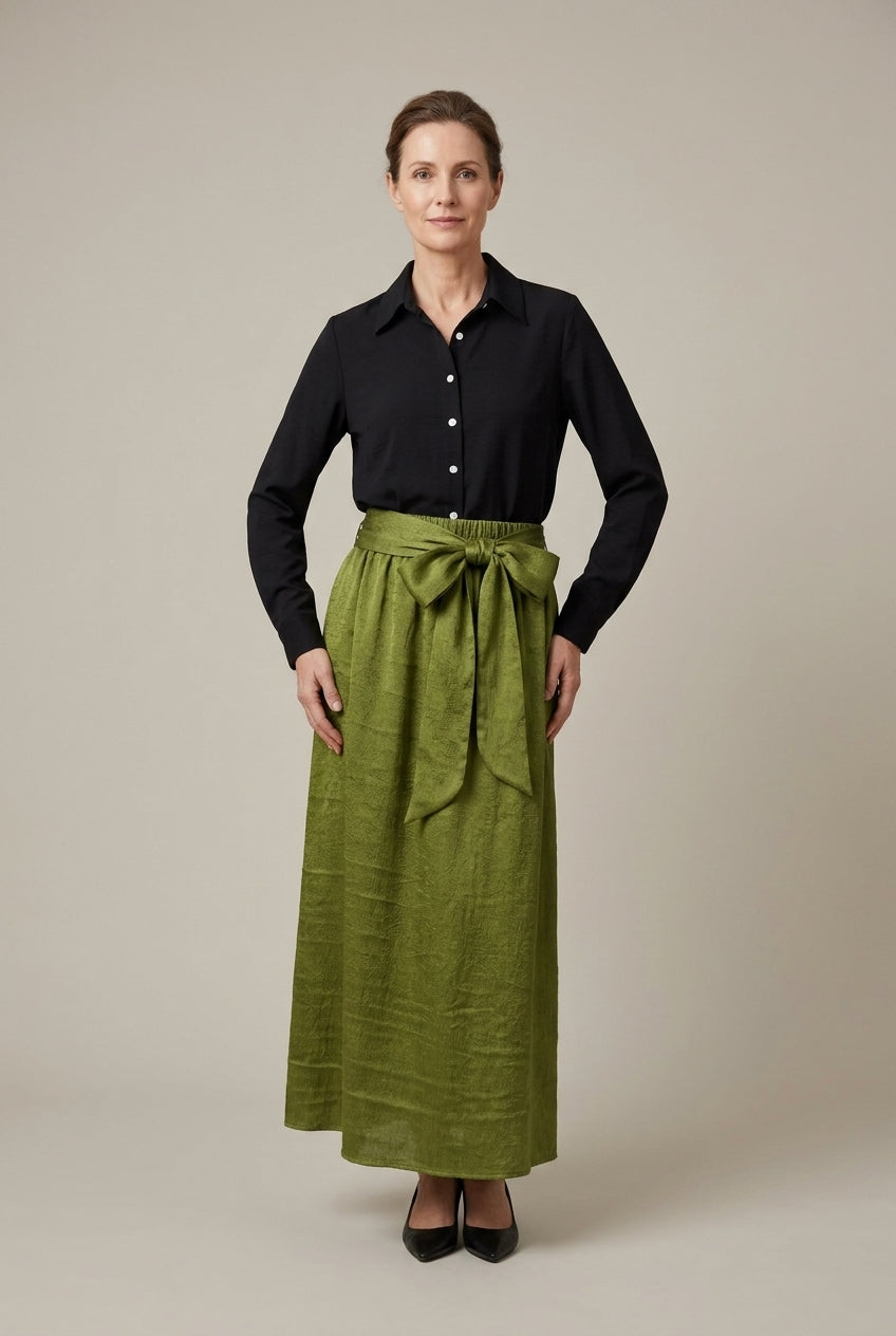 Evangeline | Elegant Two Piece Wrap Midi Set