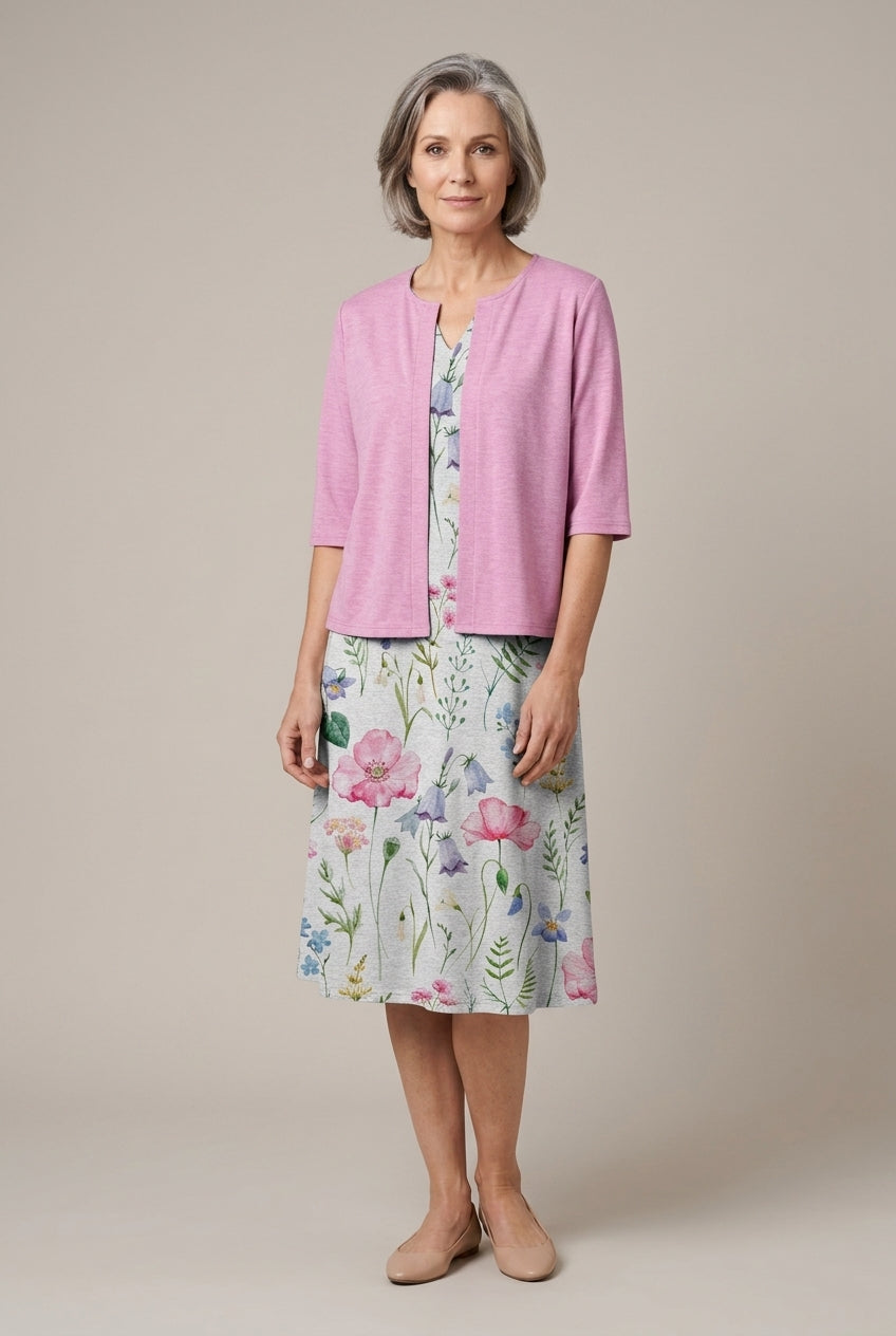 Ophelia | Elegant Floral Two Piece Midi Dress