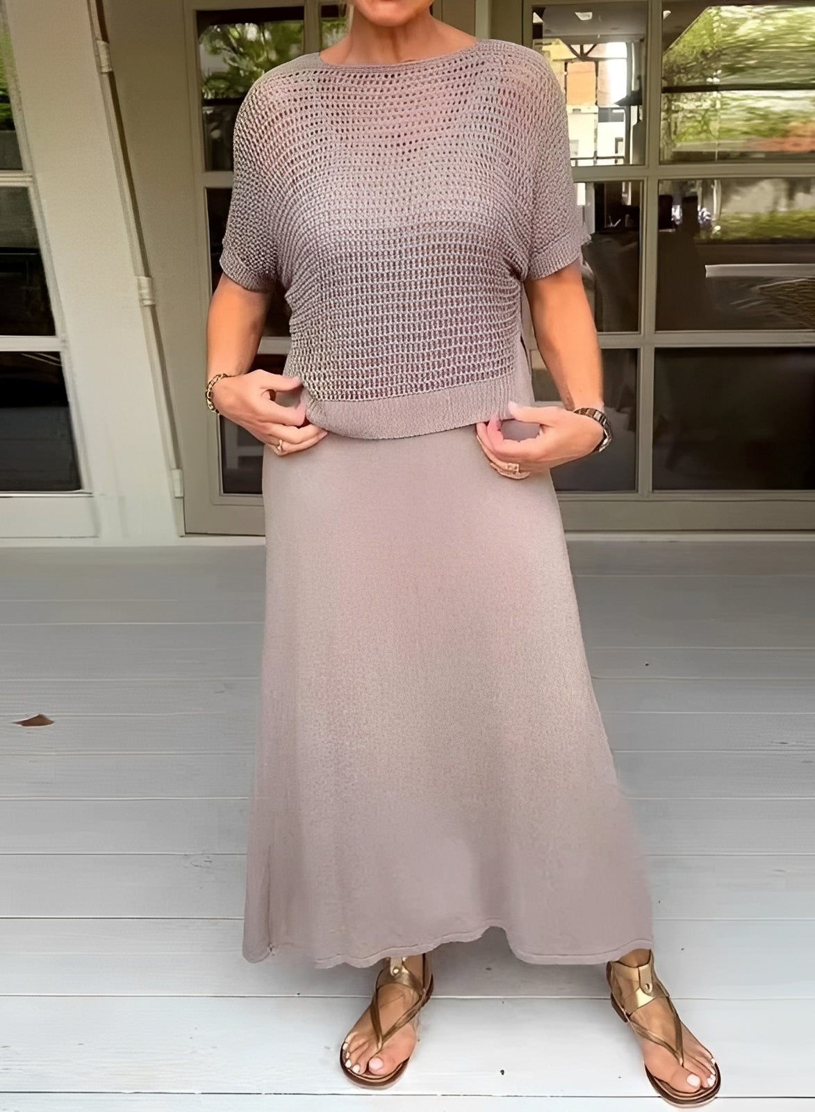 Celeste | Elegant Crochet Two Piece Set