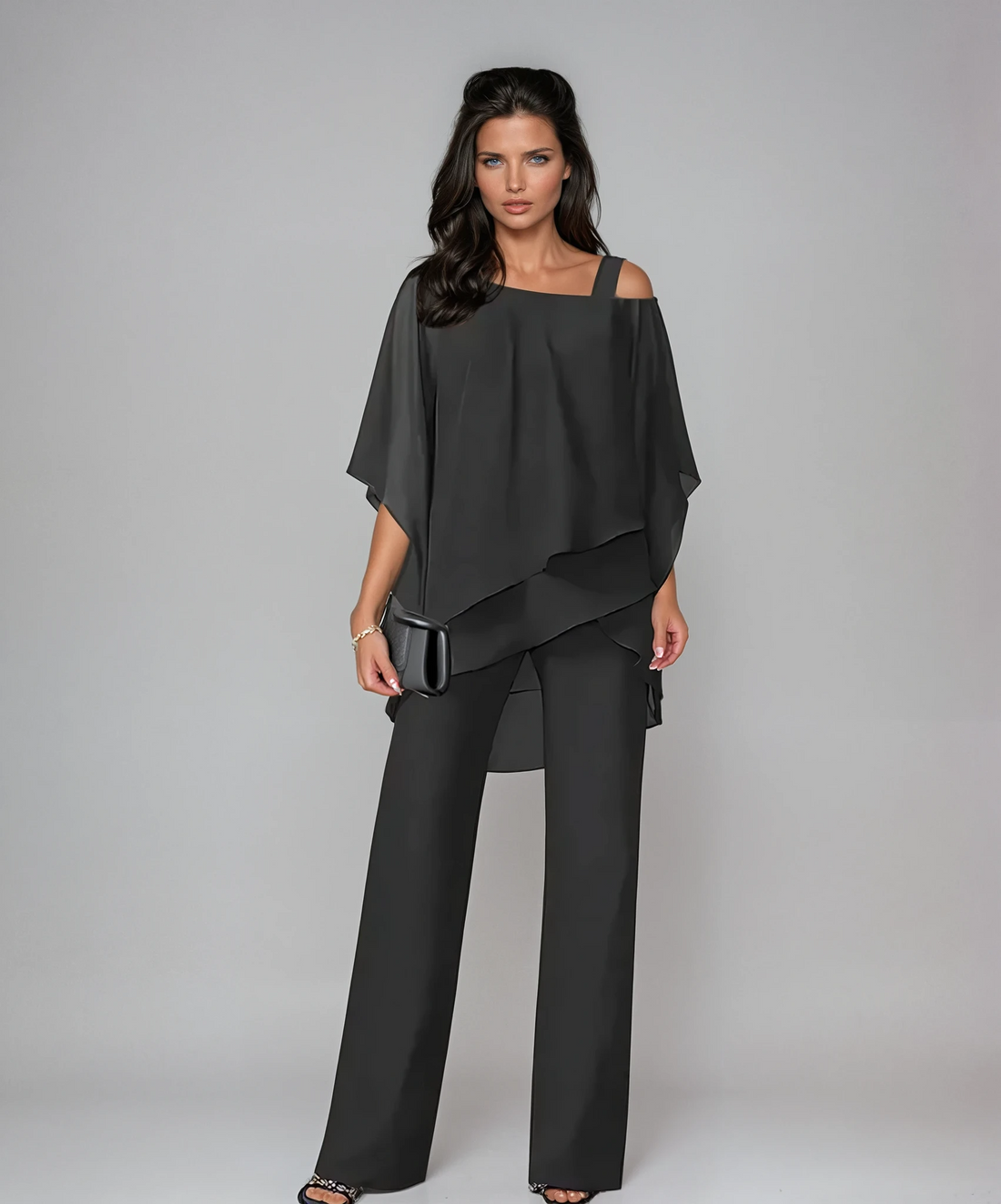 Ameliana | Elegant Draped Two Piece Set