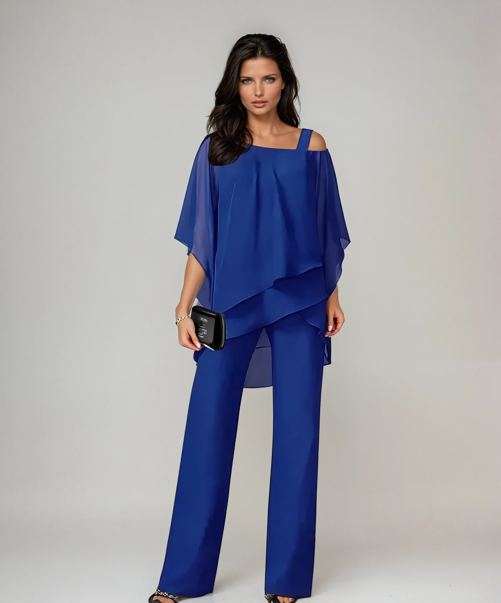 Ameliana | Elegant Draped Two Piece Set
