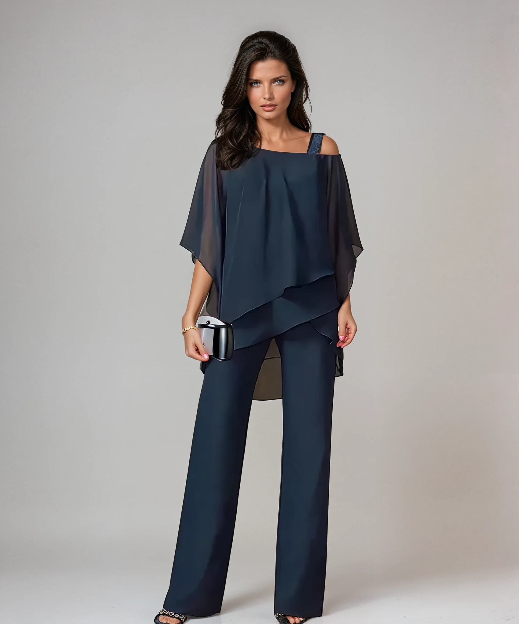 Ameliana | Elegant Draped Two Piece Set
