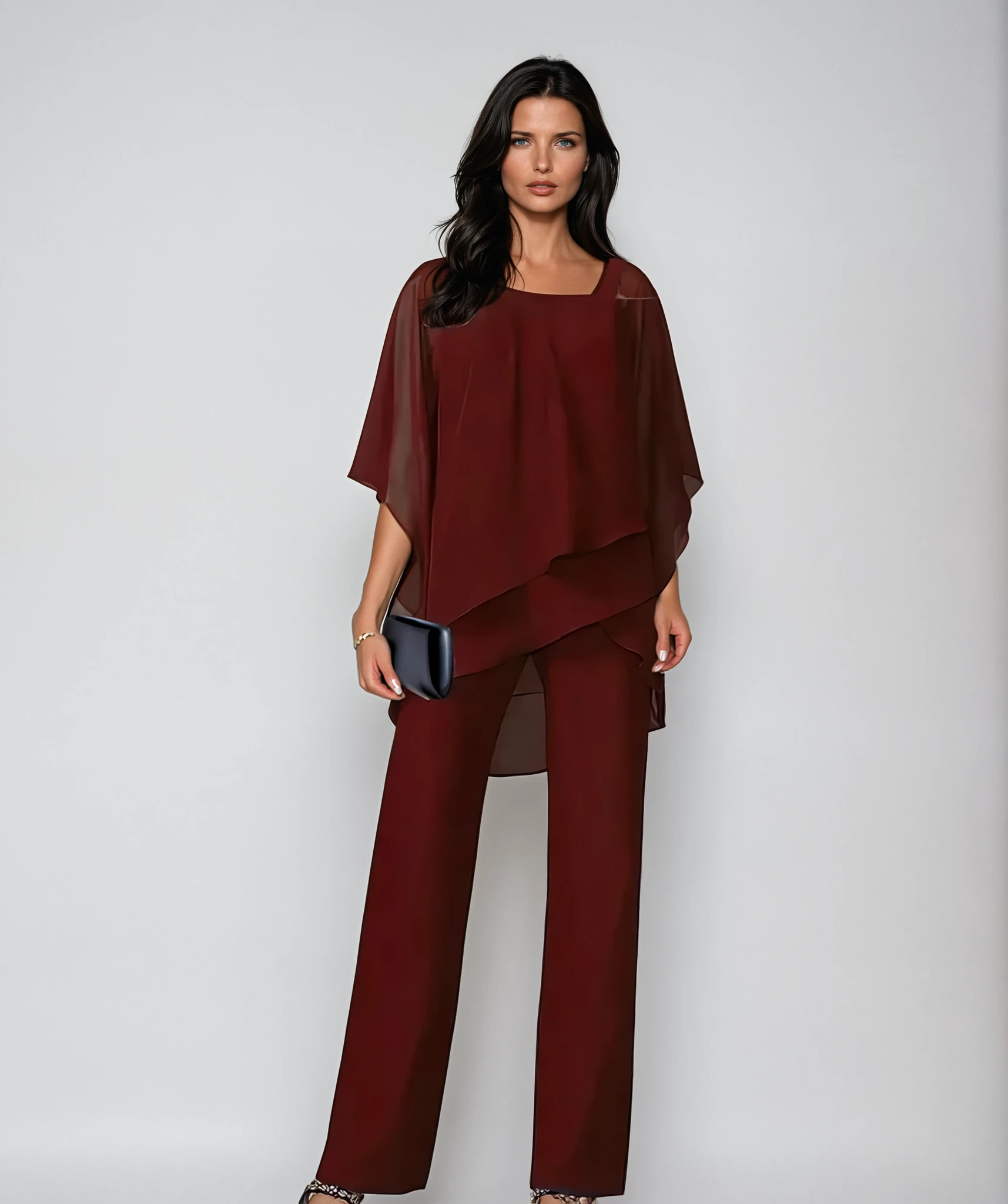 Ameliana | Elegant Draped Two Piece Set