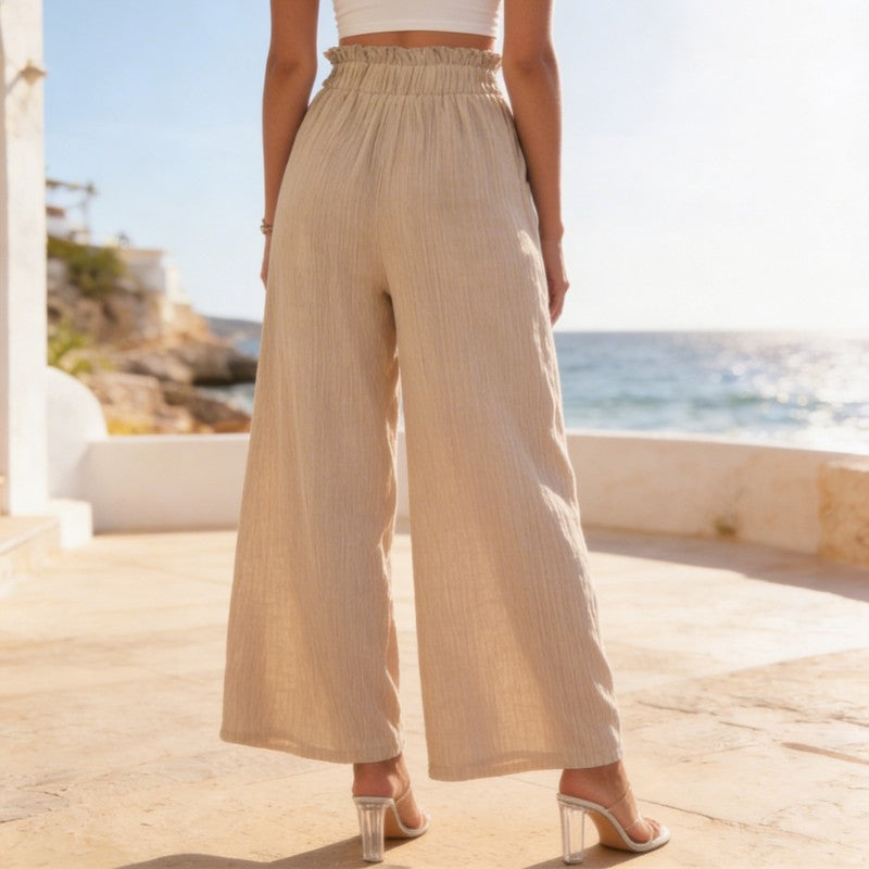Delphine | Effortless Linen Wide Leg Pants Women