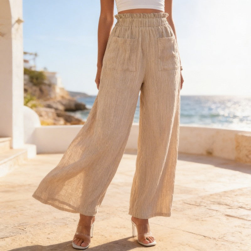 Delphine | Effortless Linen Wide Leg Pants Women
