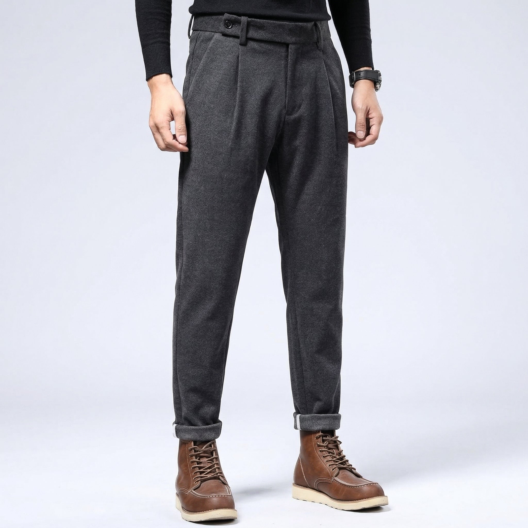 Dorian | Men's Classic Pleated Wool Chinos
