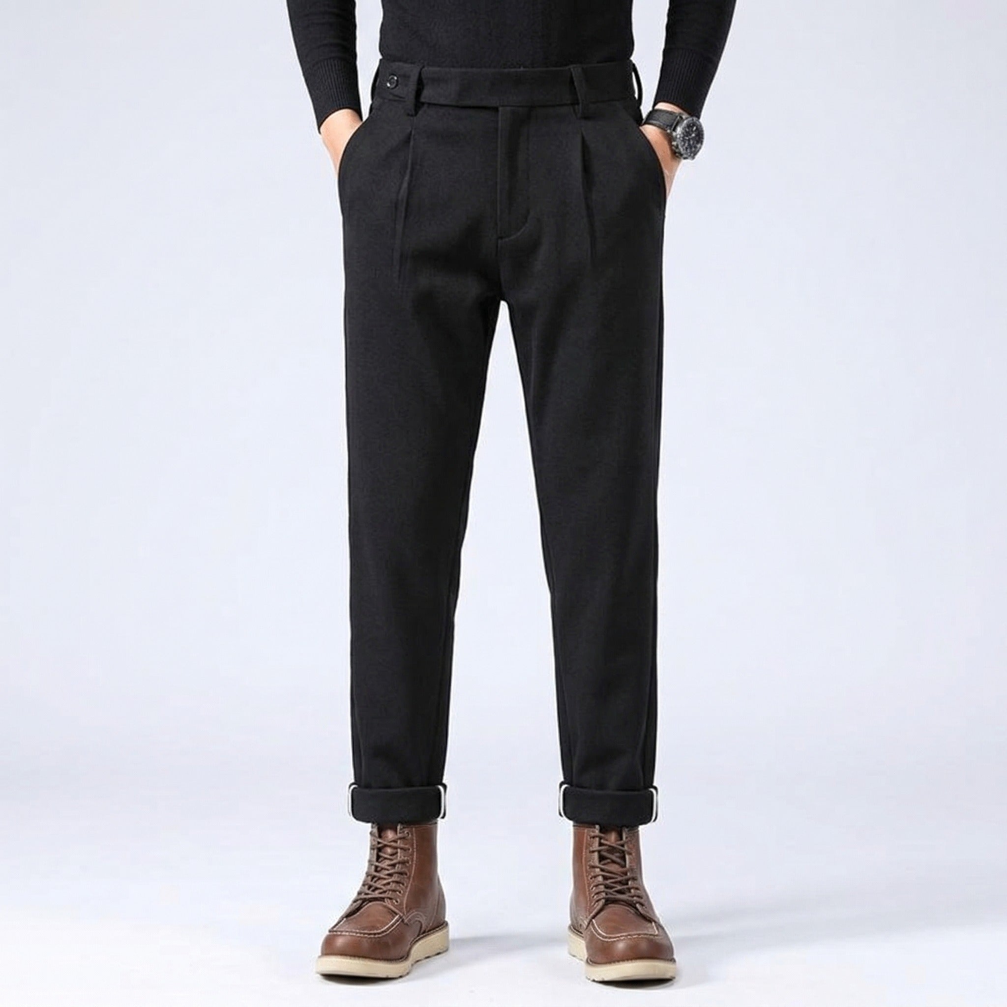 Dorian | Men's Classic Pleated Wool Chinos