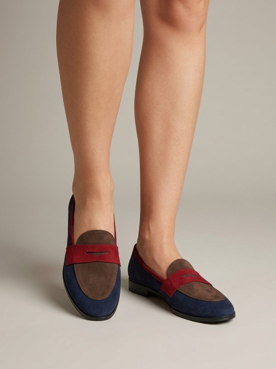 Veselle | Elegant Color Block Slip-On Loafers