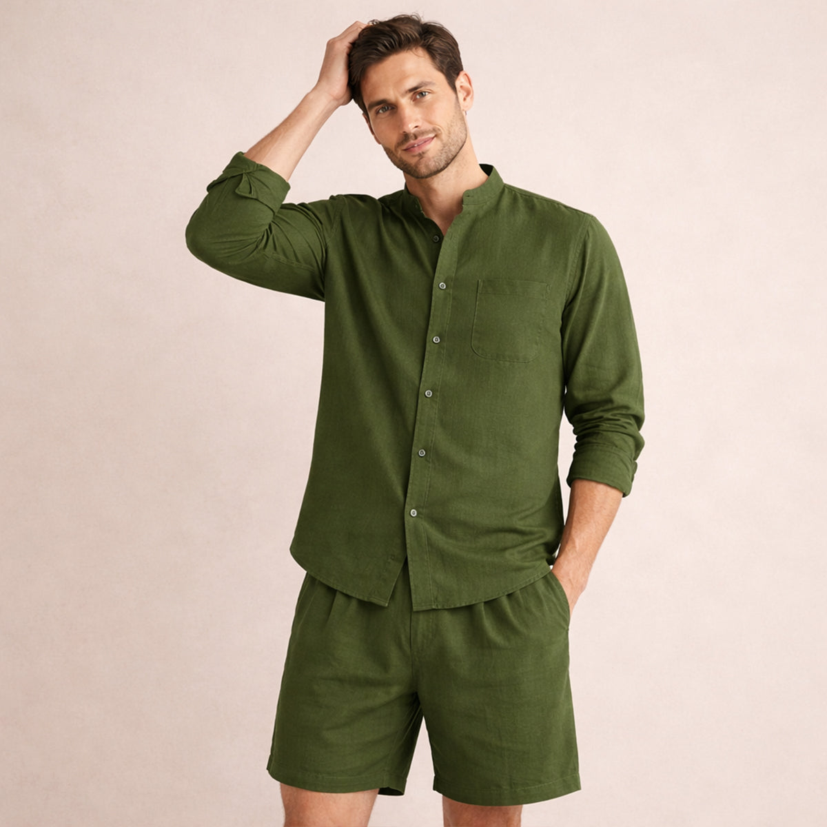 Theron | Men's Classic Linen Two Piece Set